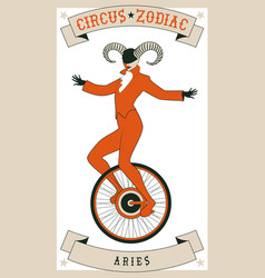 Zodiac Circus Aries Sign Tightrope Walker Wearing