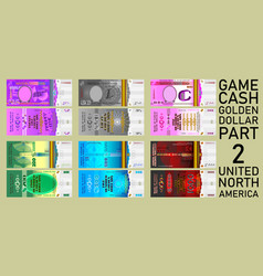 Set Of Obverse And Reverse Of Gaming Paper Money