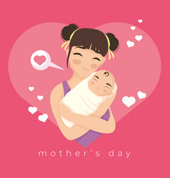 Young Mom Hugging Baby Card