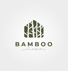 Bamboo House Plant Logo Symbol Design Creative