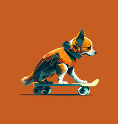 Dog Riding A Skateboard