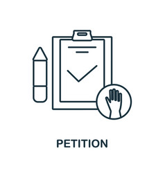 Petition Line Icon Simple Element From Social