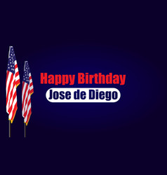 Surface Happy Birthday Jose De Diego With Usa