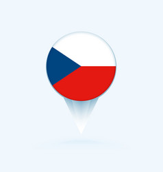 Map Pointer With Flag Of Czech Republic