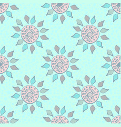 Pale Pink And Blue Sunburst Shapes Pattern