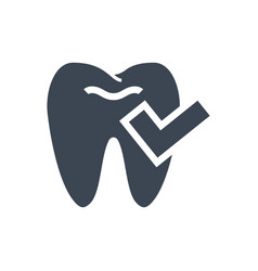 Dental Check Glyph Icon