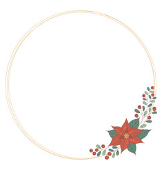 Flowers Branches And Berries Christmas Wreath