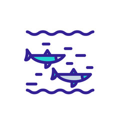 Herring In Aquarium Icon Outline