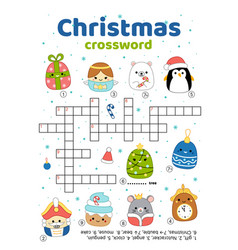 Crossword Of Christmas Elements English Words