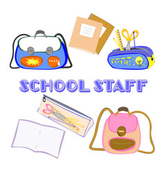 School Staff Set Of Elements Educational Clipart