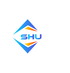 Shu Abstract Technology Logo Design On White