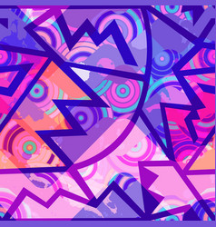 Vibrant Jagged Graffiti Seamless Pattern