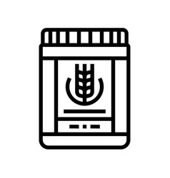 Grass Juice Barley Line Icon