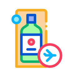 Purchased Duty Free Alcohol Icon Outline