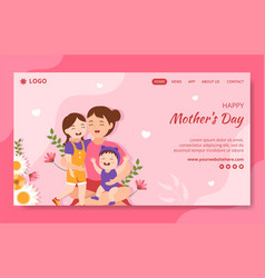 Happy Mother Day Social Media Landing Page Flat