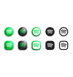 Spotify Modern 3d And Flat Icons Set