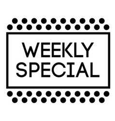 Weekly Special Stamp On White Background