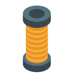 Cable Coil Icon Isometric Style