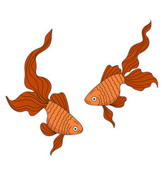 Goldfish Sea Inhabitants Fish Icons