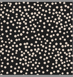 Hand Drawn Black Polka Dots Seamless Pattern