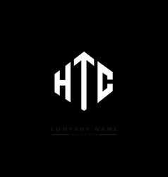 Htc Letter Logo Design With Polygon Shape