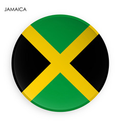 Jamaica Flag Icon In Modern Neomorphism Style