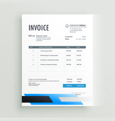 Creative Geometric Invoice Form Template Design