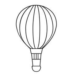 Hand Drawn Hot Air Balloon Silhouette