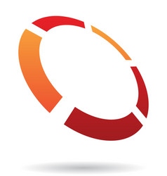 Orange And Red Perspective Circle Abstract Logo