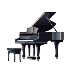 Antique Grand Piano Black Icon