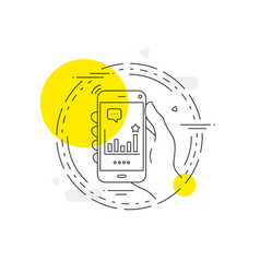 Efficacy Line Icon Business Chart Sign