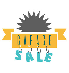 Garage sale vintage rusty metal sign Royalty Free Vector