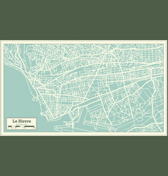 Le Havre France City Map In Retro Style