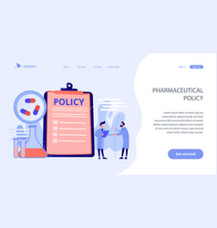 Pharmaceutical Policy Concept Landing Page