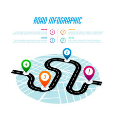 Road Infographic Map Timeline Template