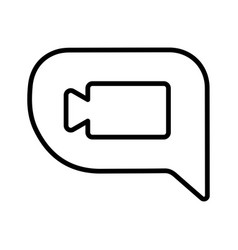 Video Conversation Icon Line Outline Design