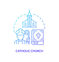 Catholic Church Blue Gradient Concept Icon