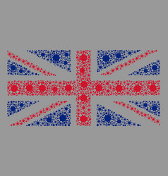 Great Britain Flag - Mosaic Covid19 Virus Objects