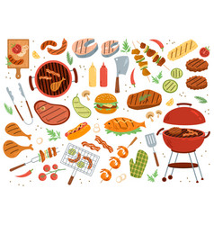 Bbq Party Icons Set