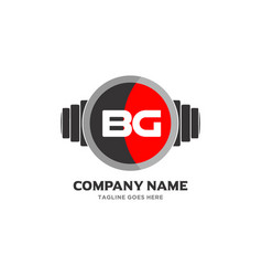 Bg Letter Logo Design Icon Fitness And Music