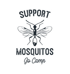 Camping Banner With Mosquito