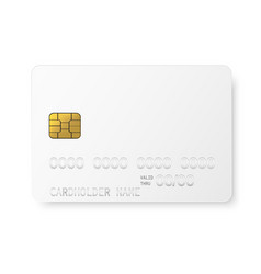 Credit Plastic Card With Emv Chip Mock Up