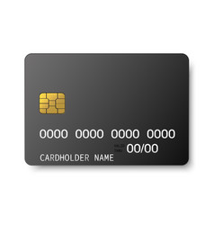 Credit Plastic Card With Emv Chip Mock Up