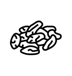 Goji Dried Fruit Line Icon