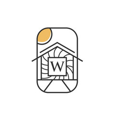 Letter W House Minimal Logo Design