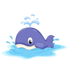 Cute Whale Cartoon Character