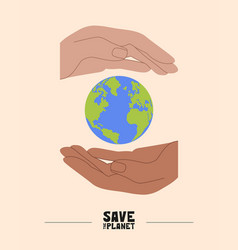 Different Race Hands Holding Earth Globe Poster