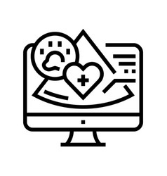 Echocardiogram Examining Medical Equipment Line