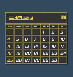 Calender April 2021