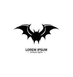 Logo Of A Bat Icon Silhouette Design On White